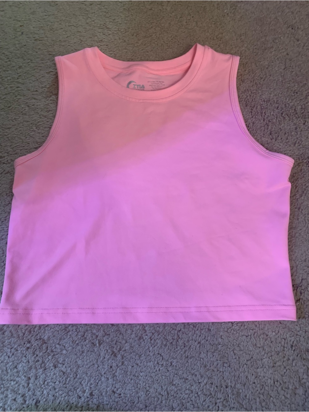 ZYIA Soft Pink Cropped Tank Top